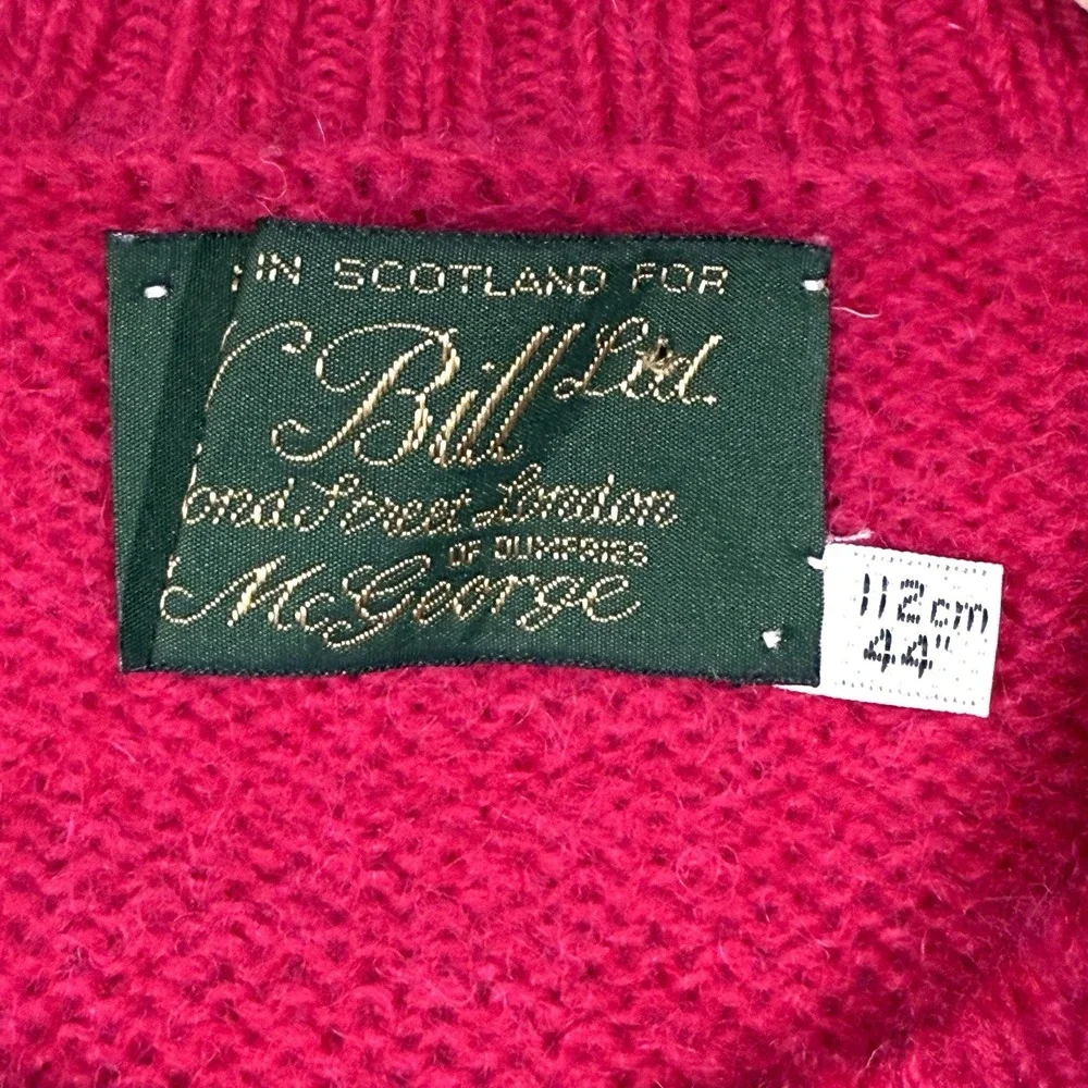 Vintage McGeorge Sweater 44 46 L XL Scotland Shetland Wool Jumper Pullover NWT